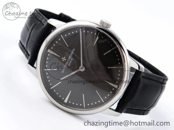 Patrimony SS KZF Best Edition Gray Dial on Black Leather Strap MIYOTA DailyWear 9851