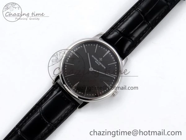 Patrimony SS KZF Best Edition Gray Dial on Black Leather Strap MIYOTA DailyWear 9851