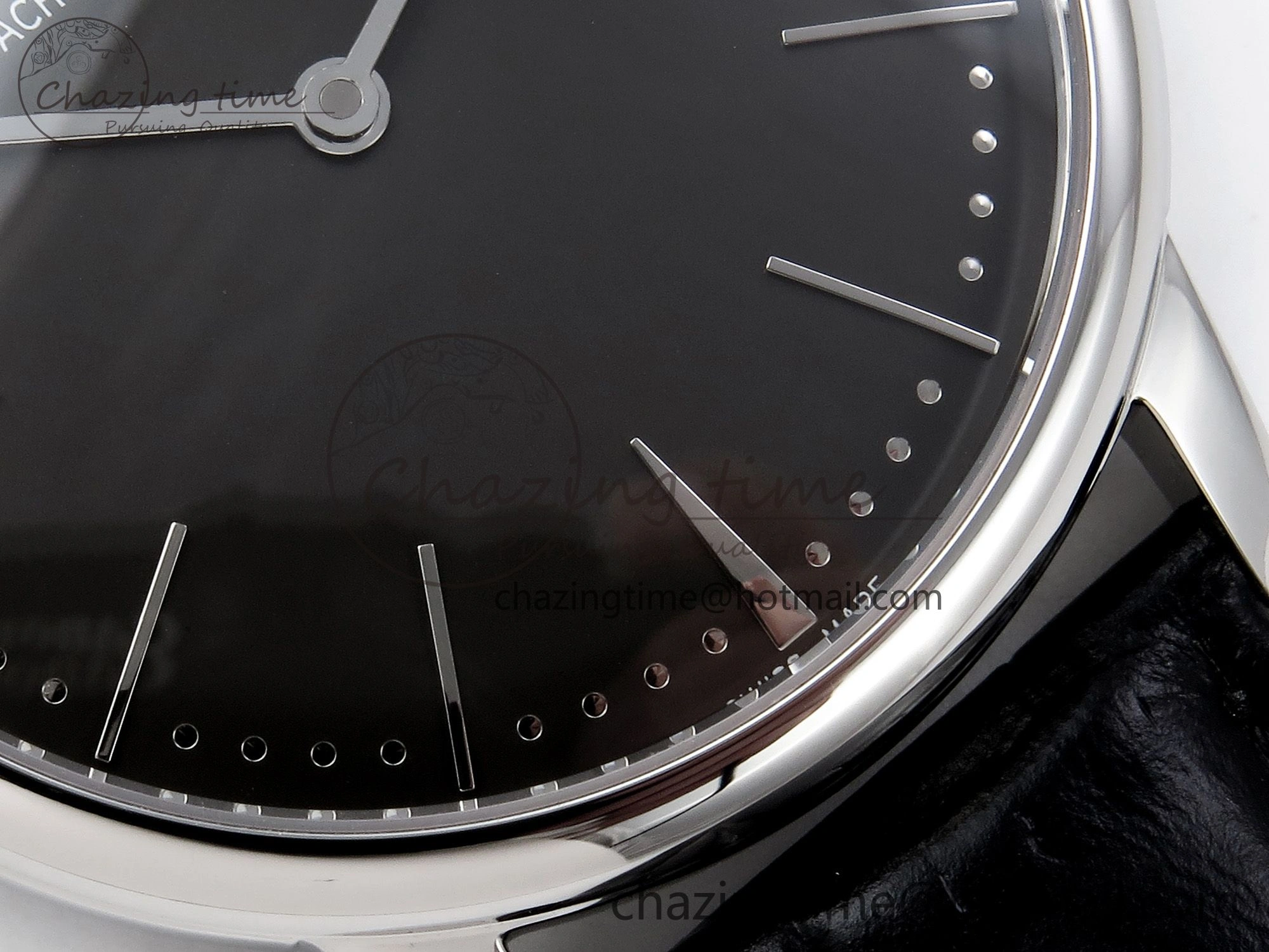 Patrimony SS KZF Best Edition Gray Dial on Black Leather Strap MIYOTA DailyWear 9851