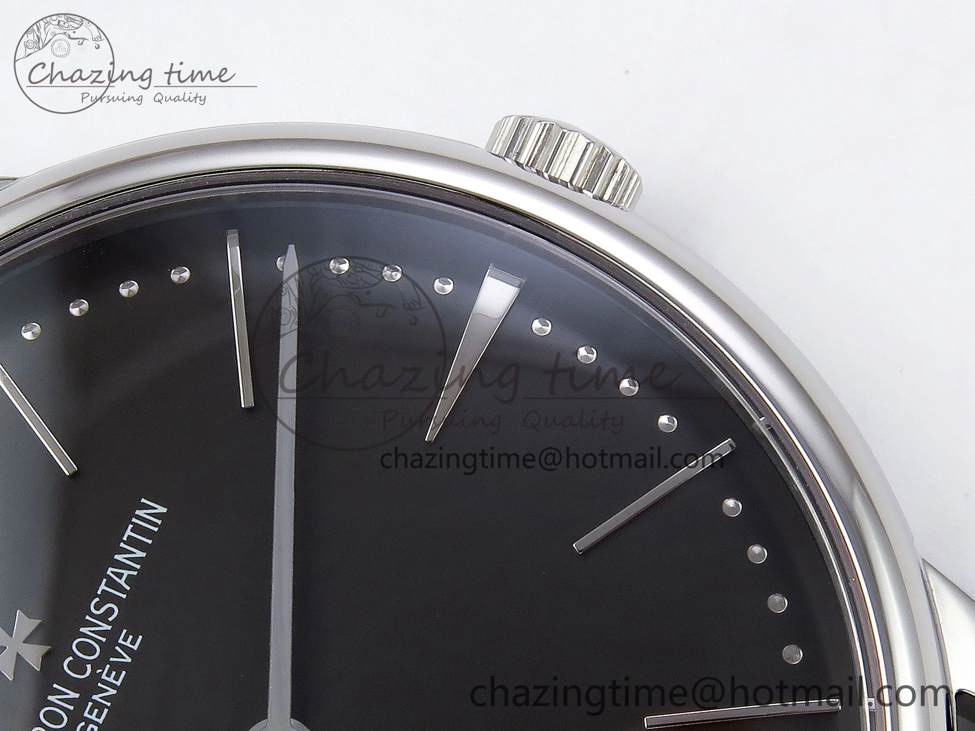 Patrimony SS KZF Best Edition Gray Dial on Black Leather Strap MIYOTA DailyWear 9851