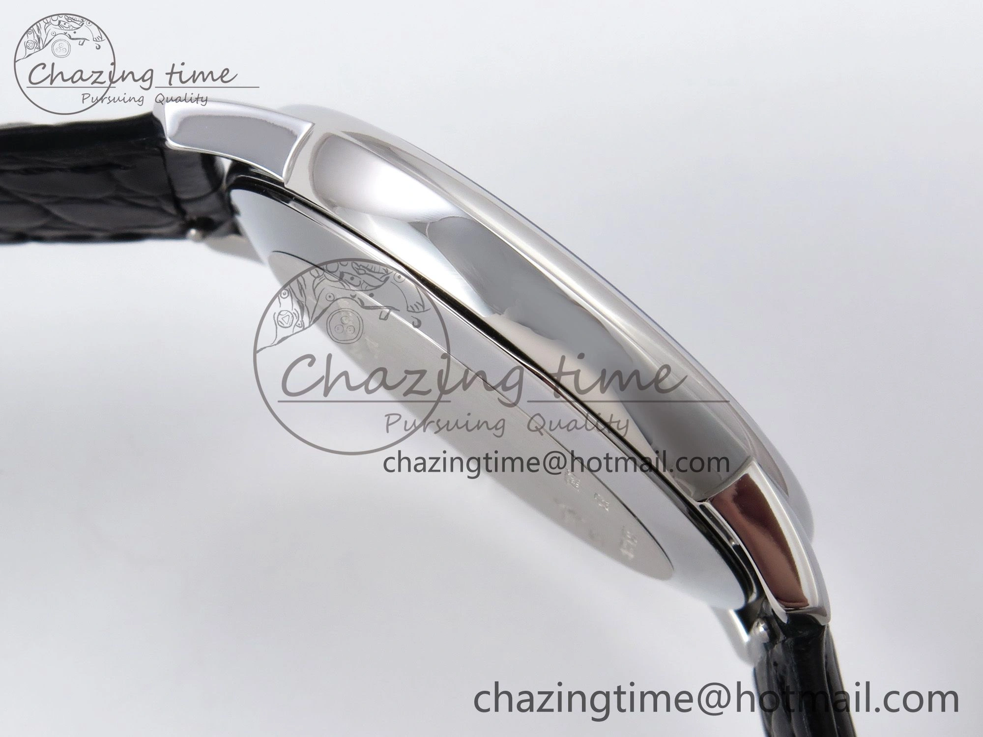 Patrimony SS KZF Best Edition Gray Dial on Black Leather Strap MIYOTA DailyWear 9851
