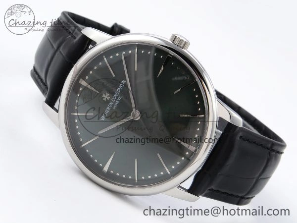 ComfortFit Patrimony SS KZF Best Edition Green Dial on Black Leather Strap MIYOTA 9853
