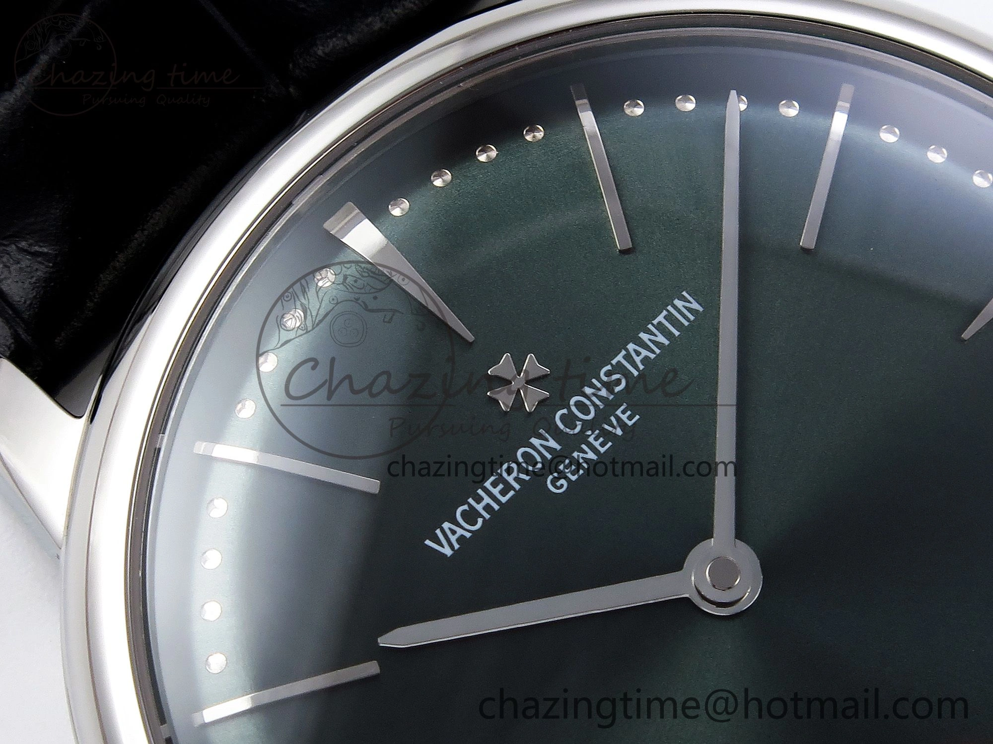 ComfortFit Patrimony SS KZF Best Edition Green Dial on Black Leather Strap MIYOTA 9853