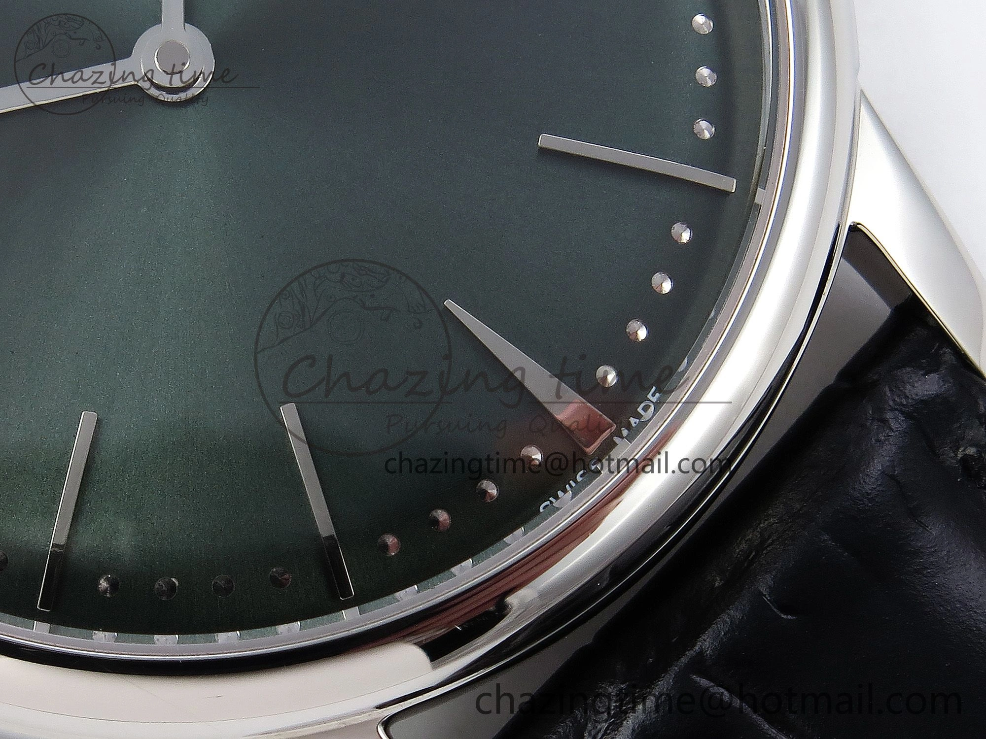 ComfortFit Patrimony SS KZF Best Edition Green Dial on Black Leather Strap MIYOTA 9853