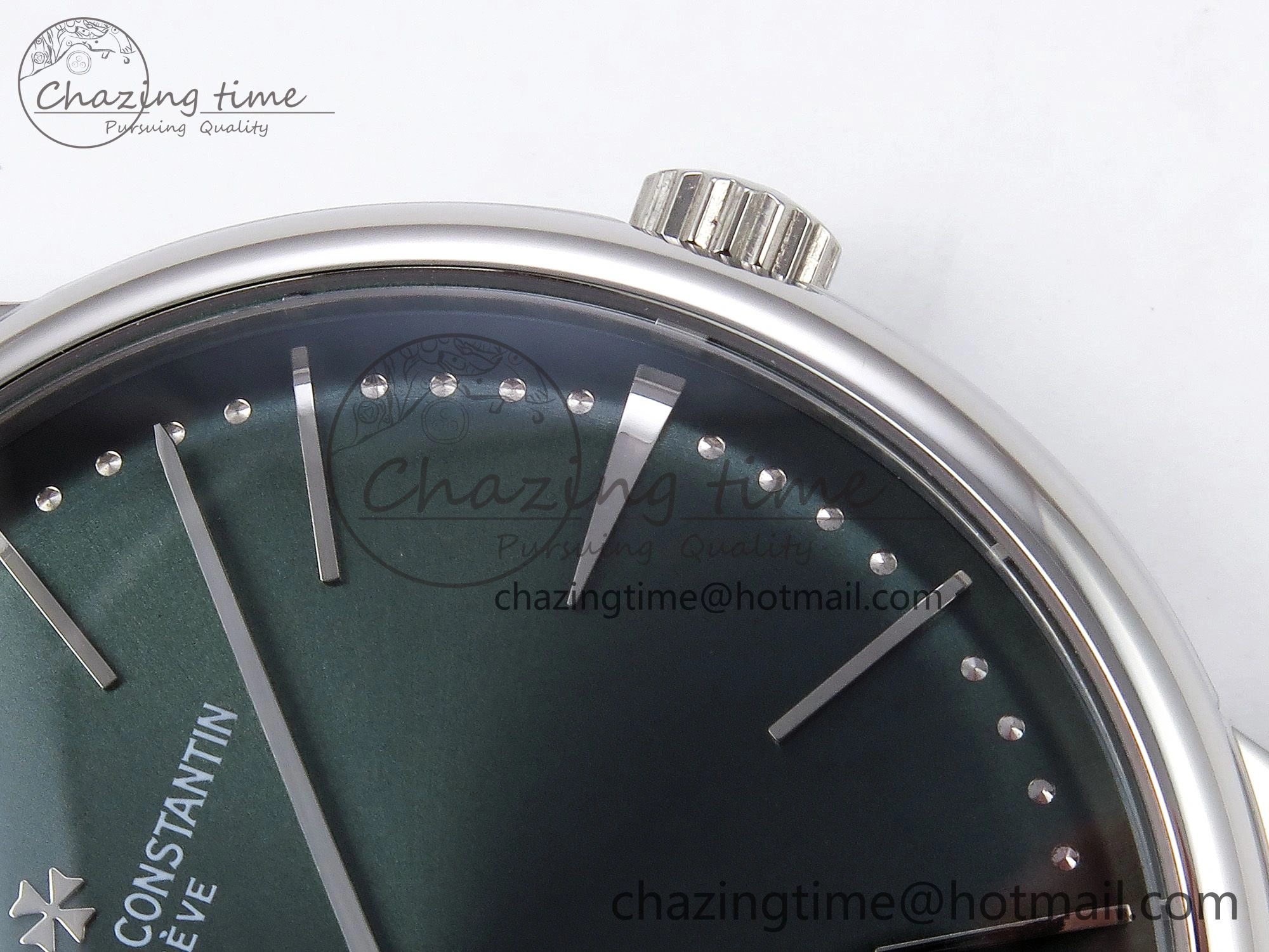 ComfortFit Patrimony SS KZF Best Edition Green Dial on Black Leather Strap MIYOTA 9853