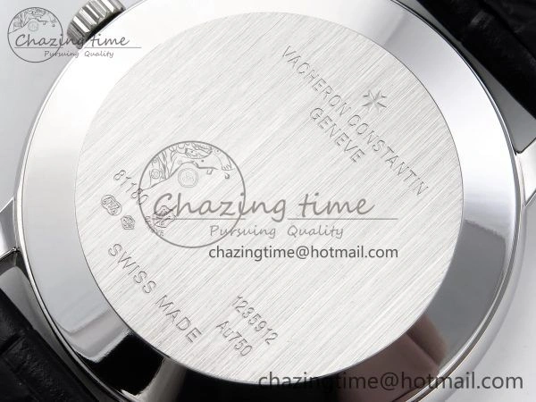 Sophisticated Patrimony SS KZF Best Edition White Dial on Black Leather Strap MIYOTA 9848