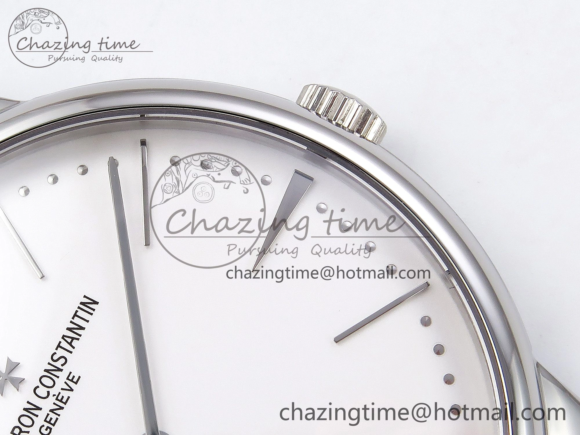 Sophisticated Patrimony SS KZF Best Edition White Dial on Black Leather Strap MIYOTA 9848
