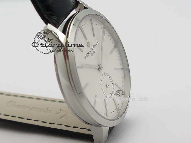 Patrimony SS MK Maker Best Edition White Dial On Black Leather Strap Sec@ GoodFit 10010