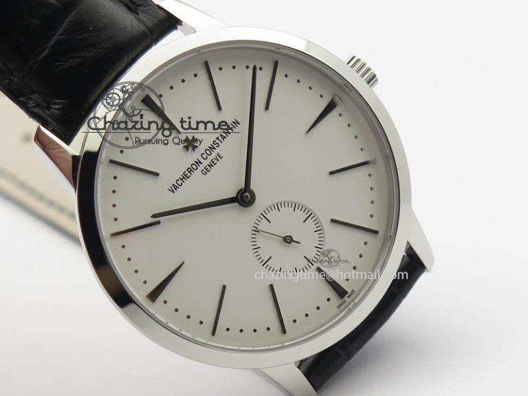 Patrimony SS MK Maker Best Edition White Dial On Black Leather Strap Sec@ GoodFit 10010