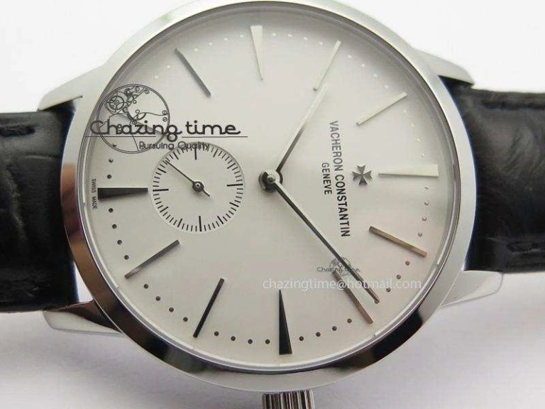 Patrimony SS MK Maker Best Edition White Dial On Black Leather Strap Sec@ GoodFit 10010