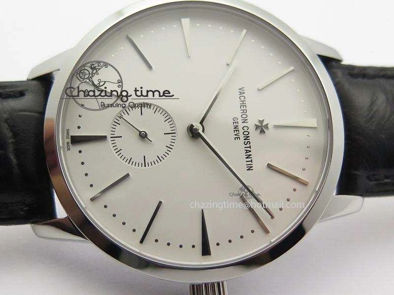 Patrimony SS MK Maker Best Edition White Dial On Black Leather Strap Sec@ GoodFit 10010