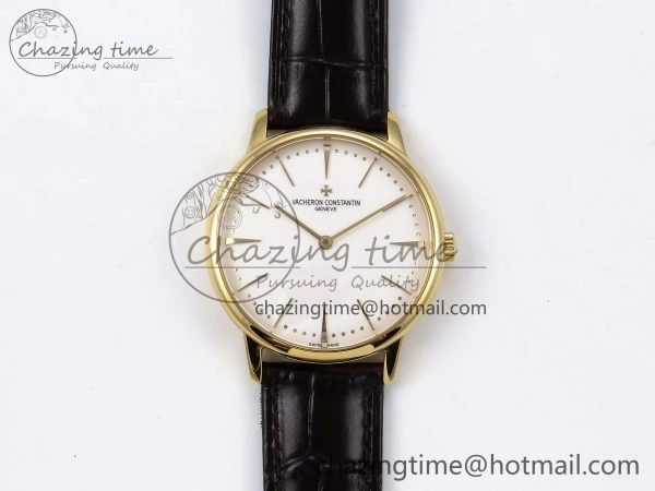FreshLook Patrimony YG KZF Best Edition White Dial on Brown Leather Strap MIYOTA 9852