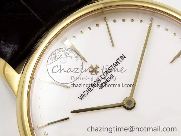 FreshLook Patrimony YG KZF Best Edition White Dial on Brown Leather Strap MIYOTA 9852