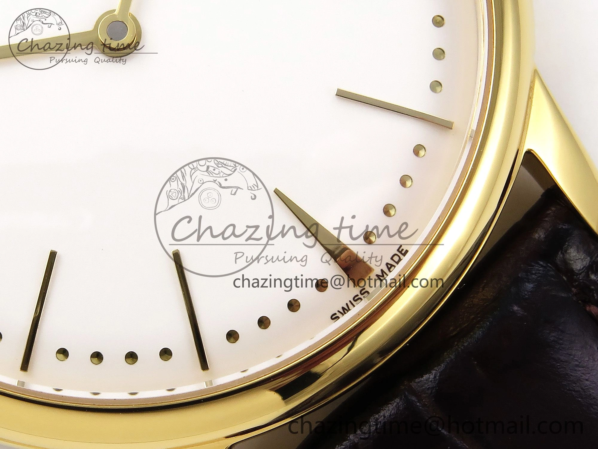 FreshLook Patrimony YG KZF Best Edition White Dial on Brown Leather Strap MIYOTA 9852