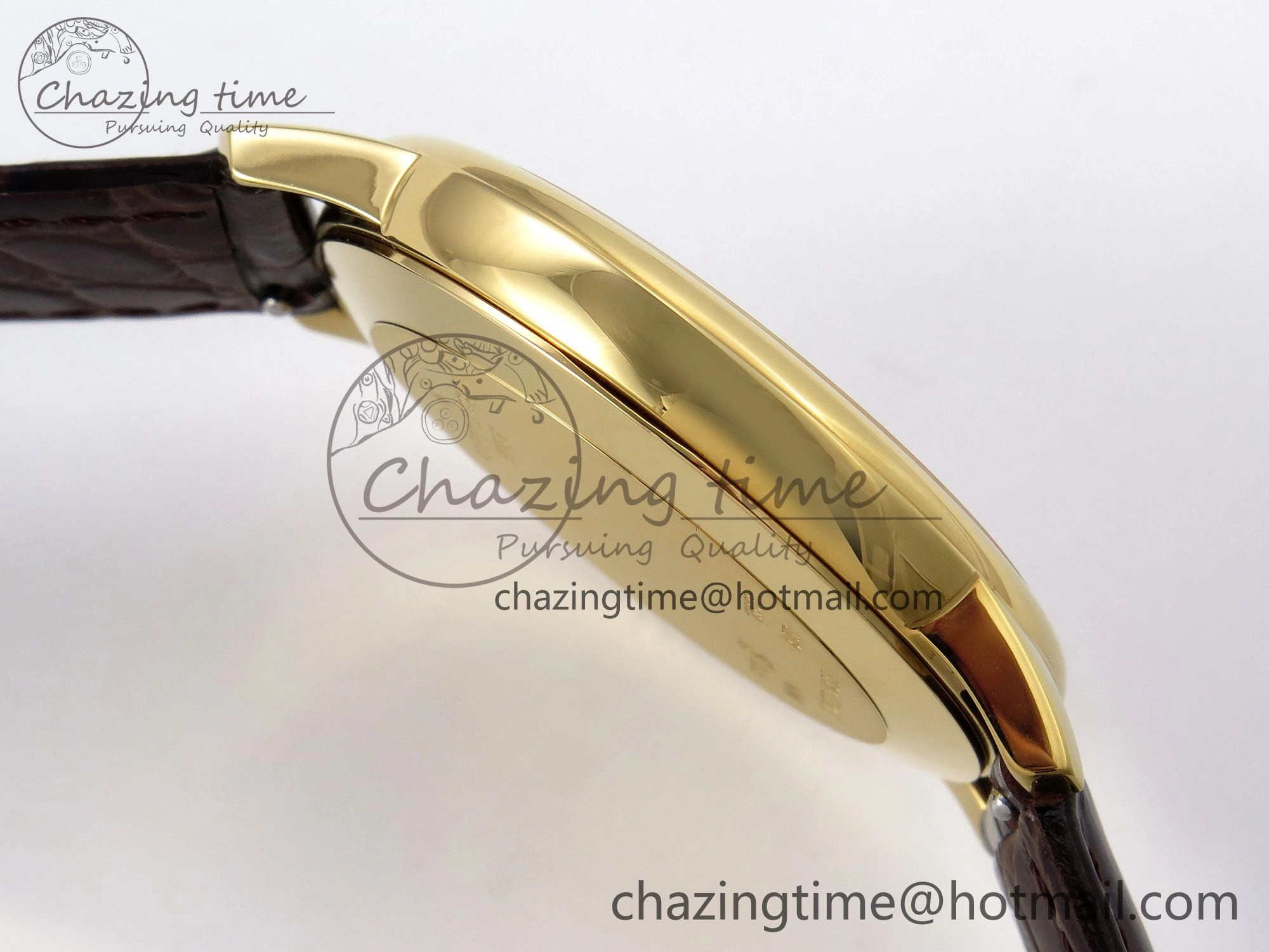 FreshLook Patrimony YG KZF Best Edition White Dial on Brown Leather Strap MIYOTA 9852