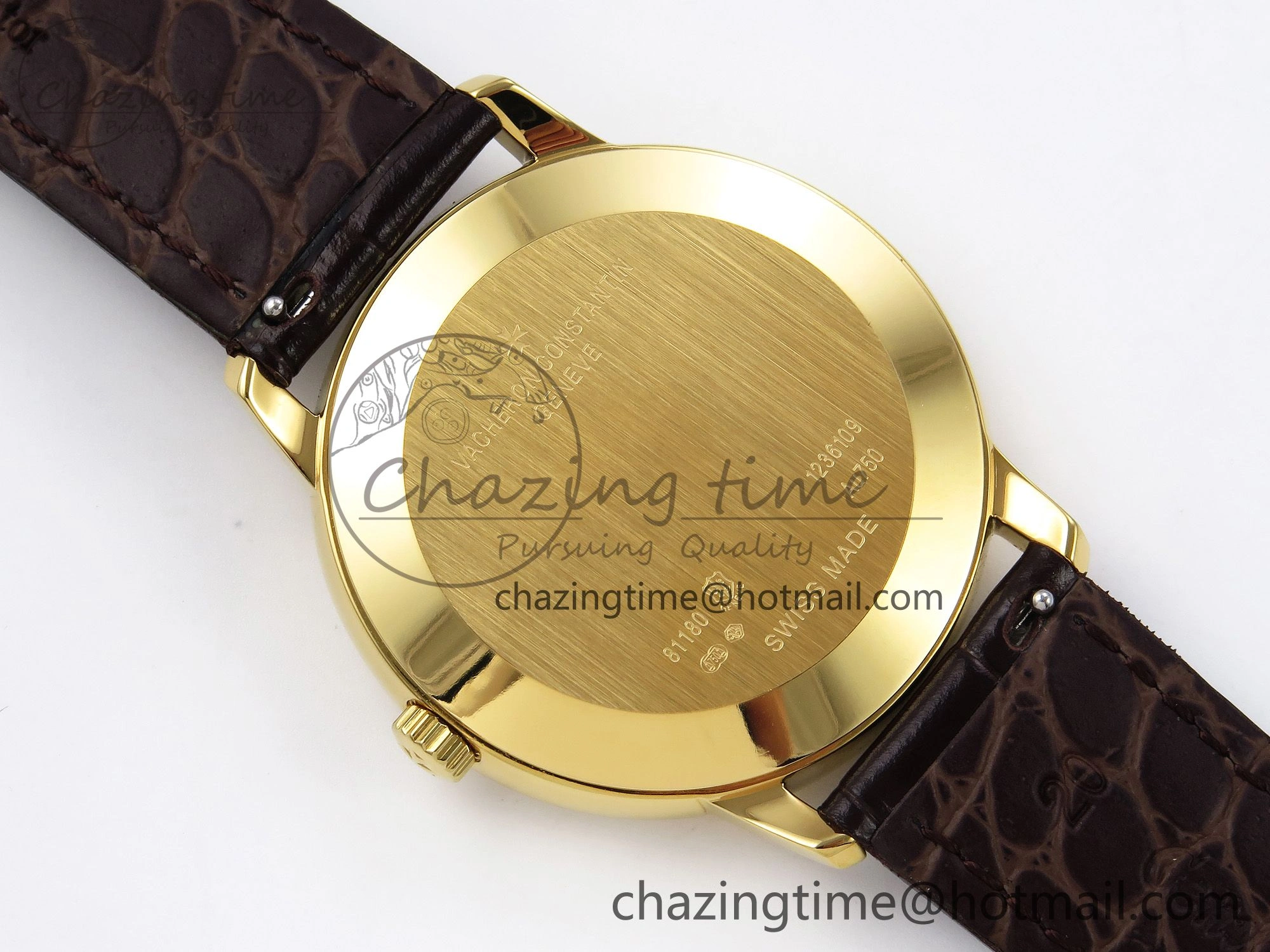 FreshLook Patrimony YG KZF Best Edition White Dial on Brown Leather Strap MIYOTA 9852