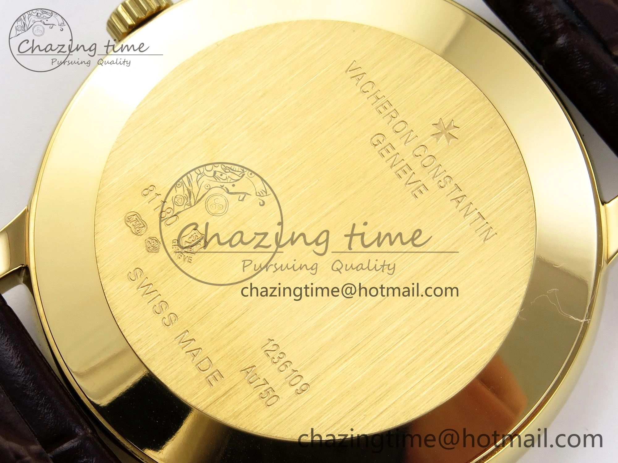 FreshLook Patrimony YG KZF Best Edition White Dial on Brown Leather Strap MIYOTA 9852