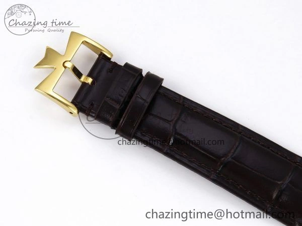 FreshLook Patrimony YG KZF Best Edition White Dial on Brown Leather Strap MIYOTA 9852