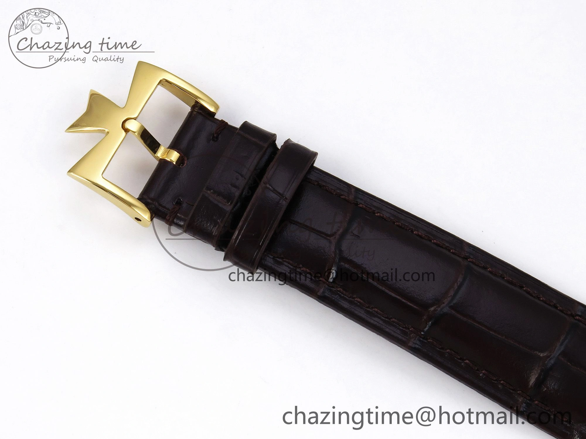 FreshLook Patrimony YG KZF Best Edition White Dial on Brown Leather Strap MIYOTA 9852