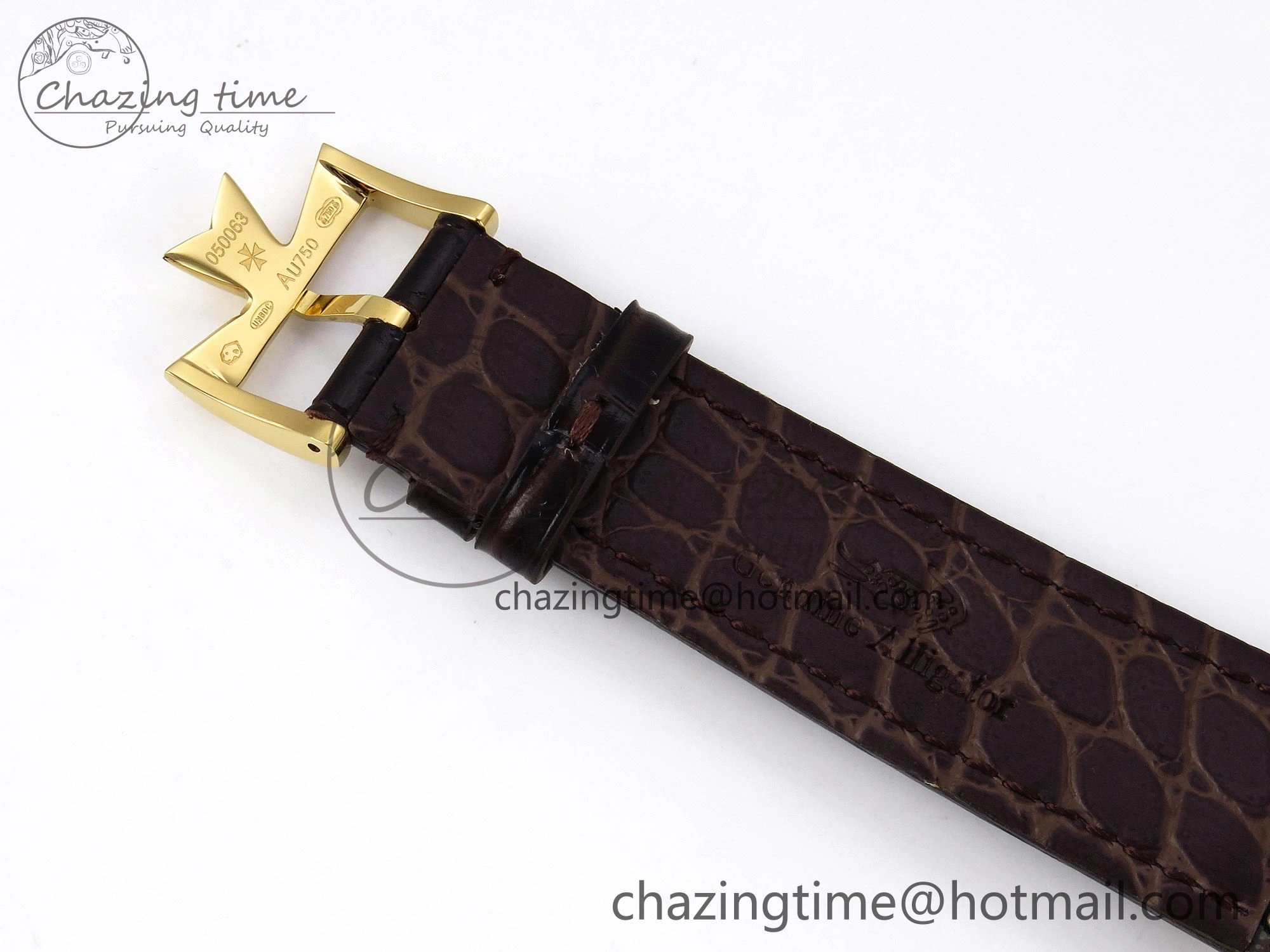 FreshLook Patrimony YG KZF Best Edition White Dial on Brown Leather Strap MIYOTA 9852