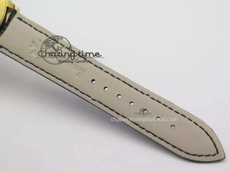 Patrimony YG MK Maker Best Edition White Dial On Black Leather Strap Sec@ Comfortable 10006