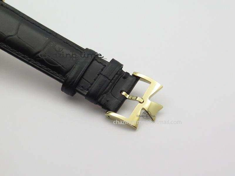 Patrimony YG MK Maker Best Edition White Dial On Black Leather Strap Sec@ Comfortable 10006