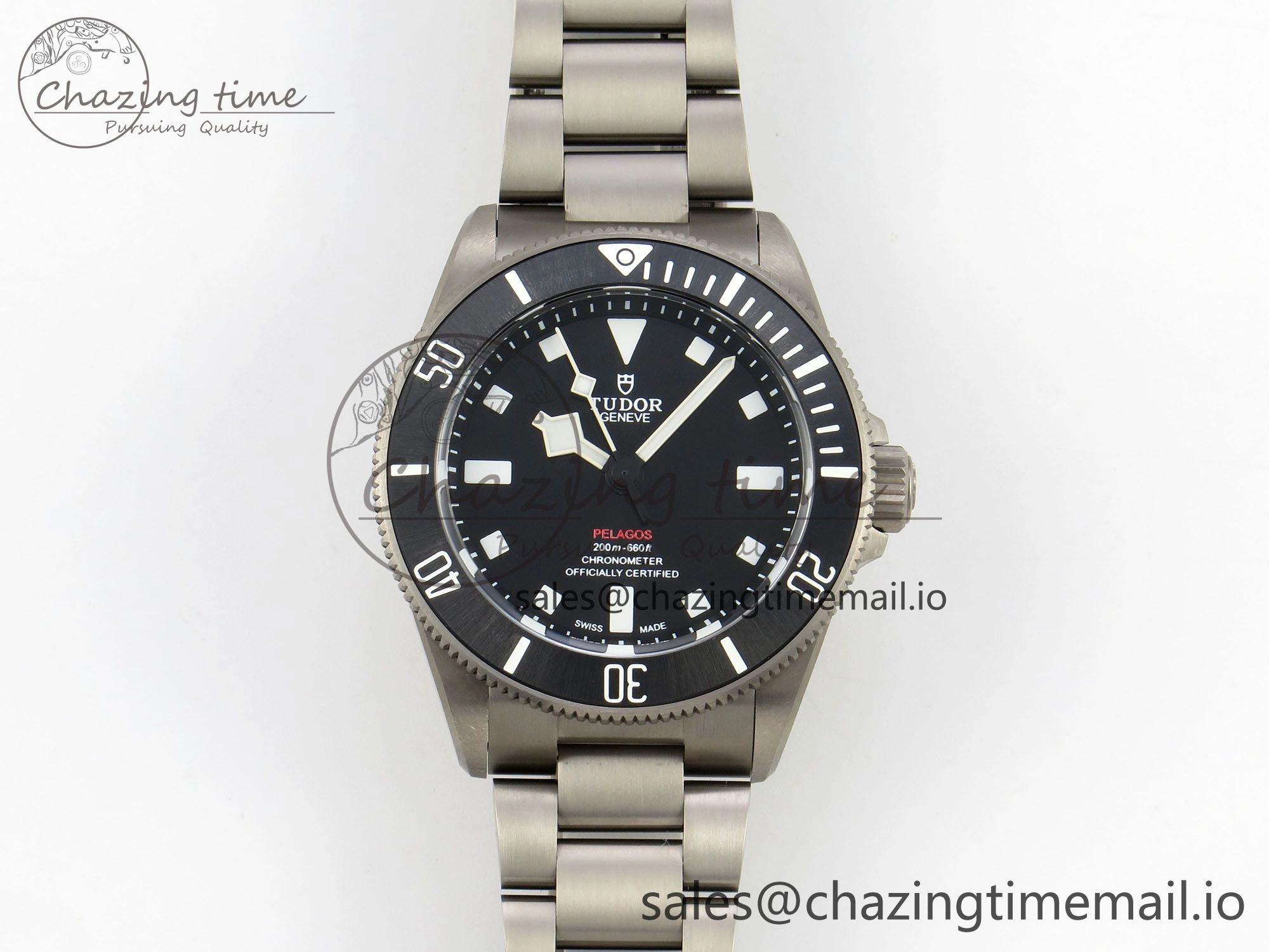 Pelagos 39mm Titanium ZF 1:1 Best Edition Black Dial on Titanium Bracelet A2824 V TimelessDesign 9728