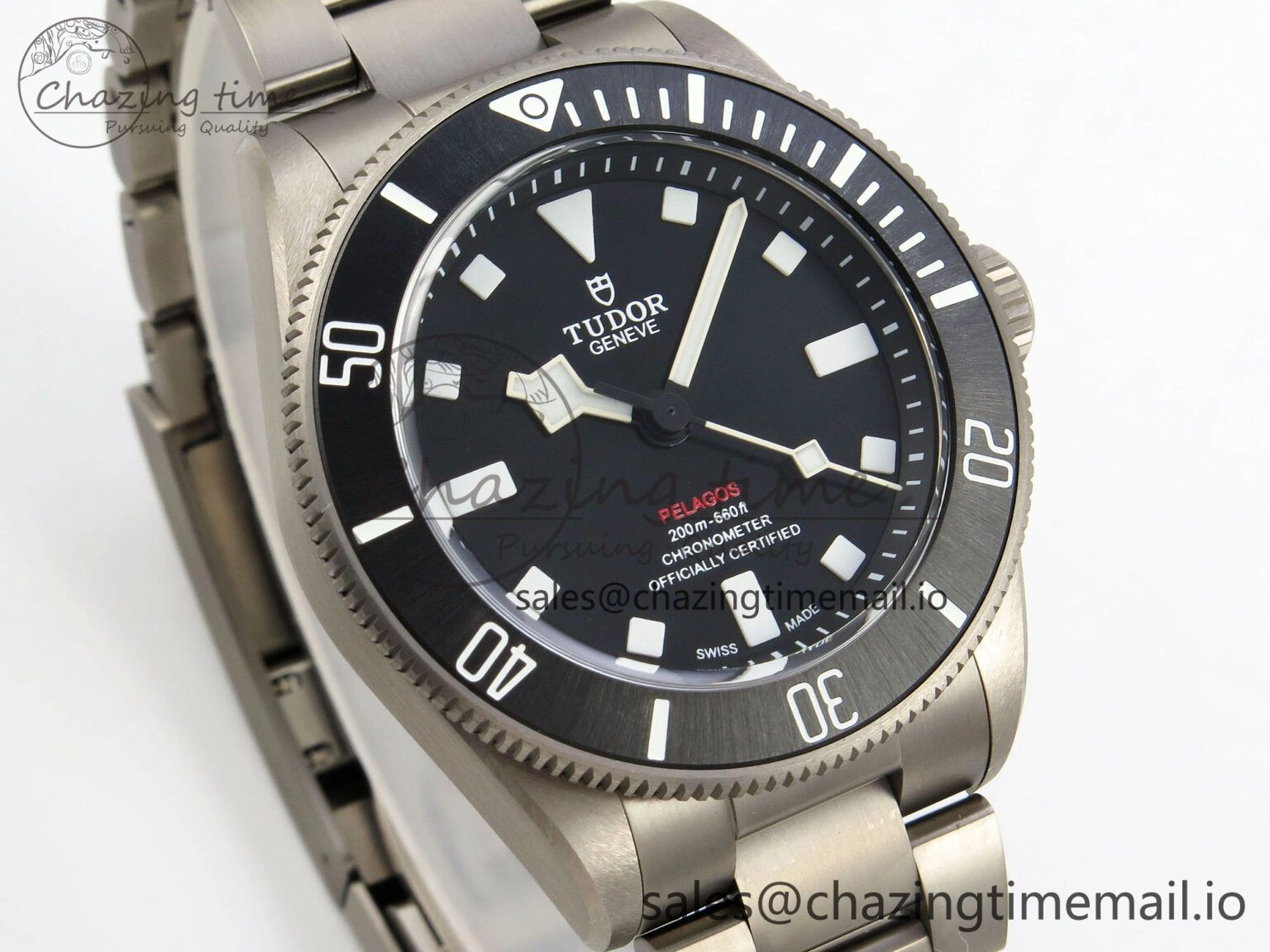 Pelagos 39mm Titanium ZF 1:1 Best Edition Black Dial on Titanium Bracelet A2824 V TimelessDesign 9728