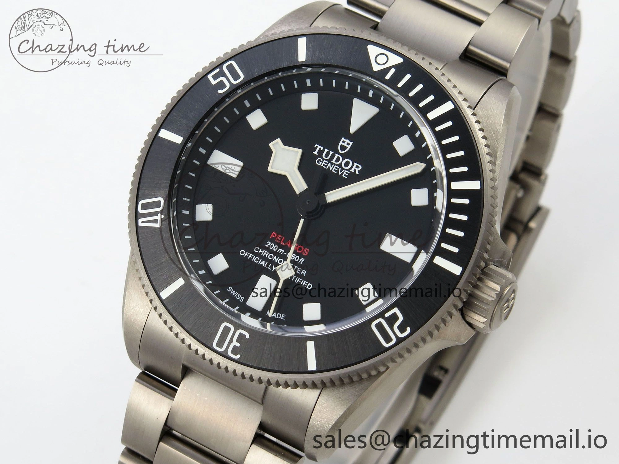 Pelagos 39mm Titanium ZF 1:1 Best Edition Black Dial on Titanium Bracelet A2824 V TimelessDesign 9728