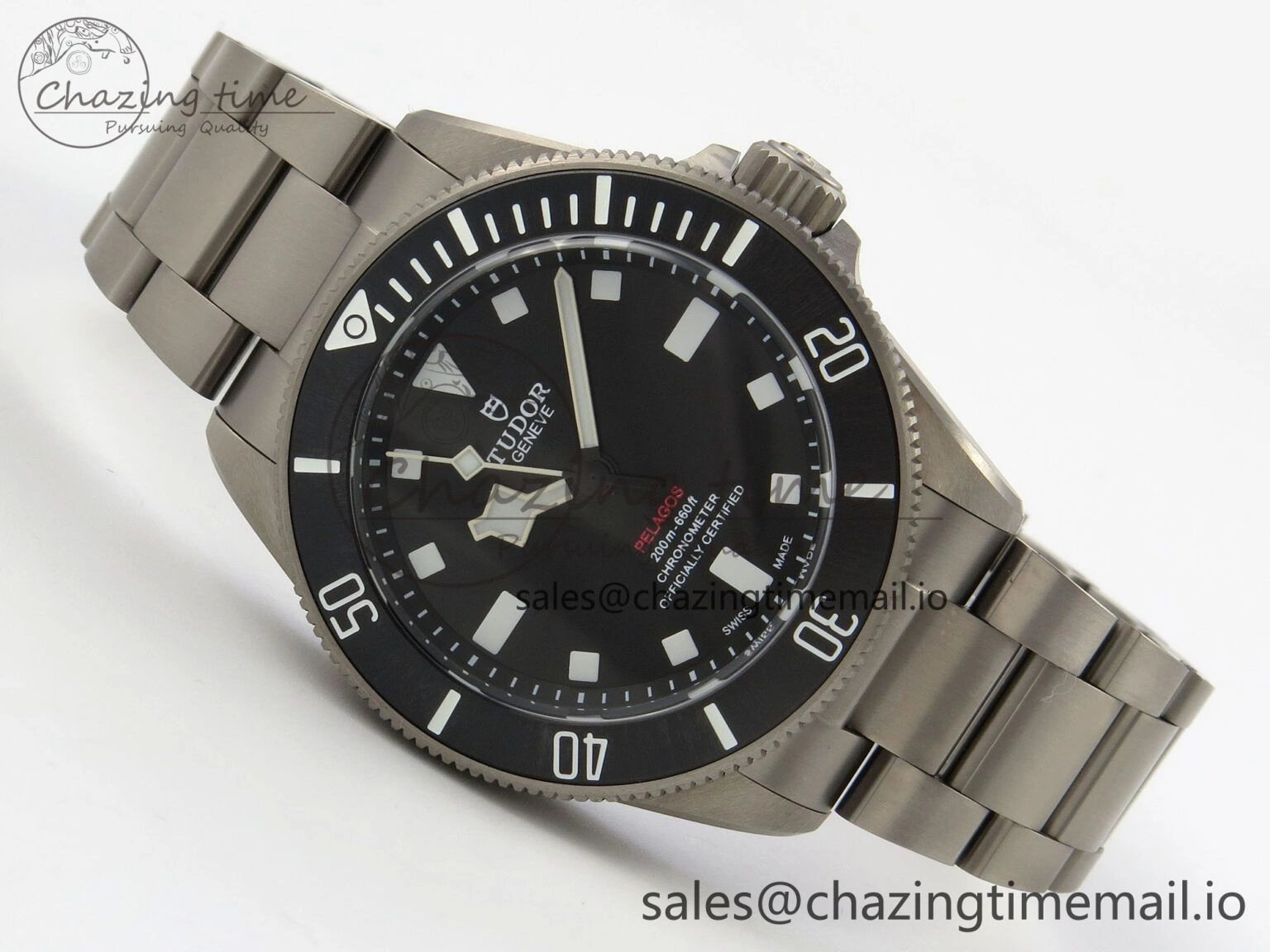 Pelagos 39mm Titanium ZF 1:1 Best Edition Black Dial on Titanium Bracelet A2824 V TimelessDesign 9728