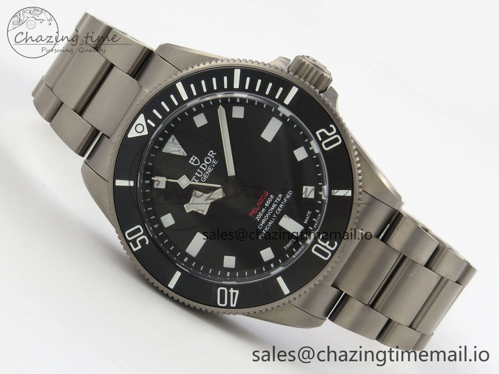 Pelagos 39mm Titanium ZF 1:1 Best Edition Black Dial on Titanium Bracelet A2824 V TimelessDesign 9728