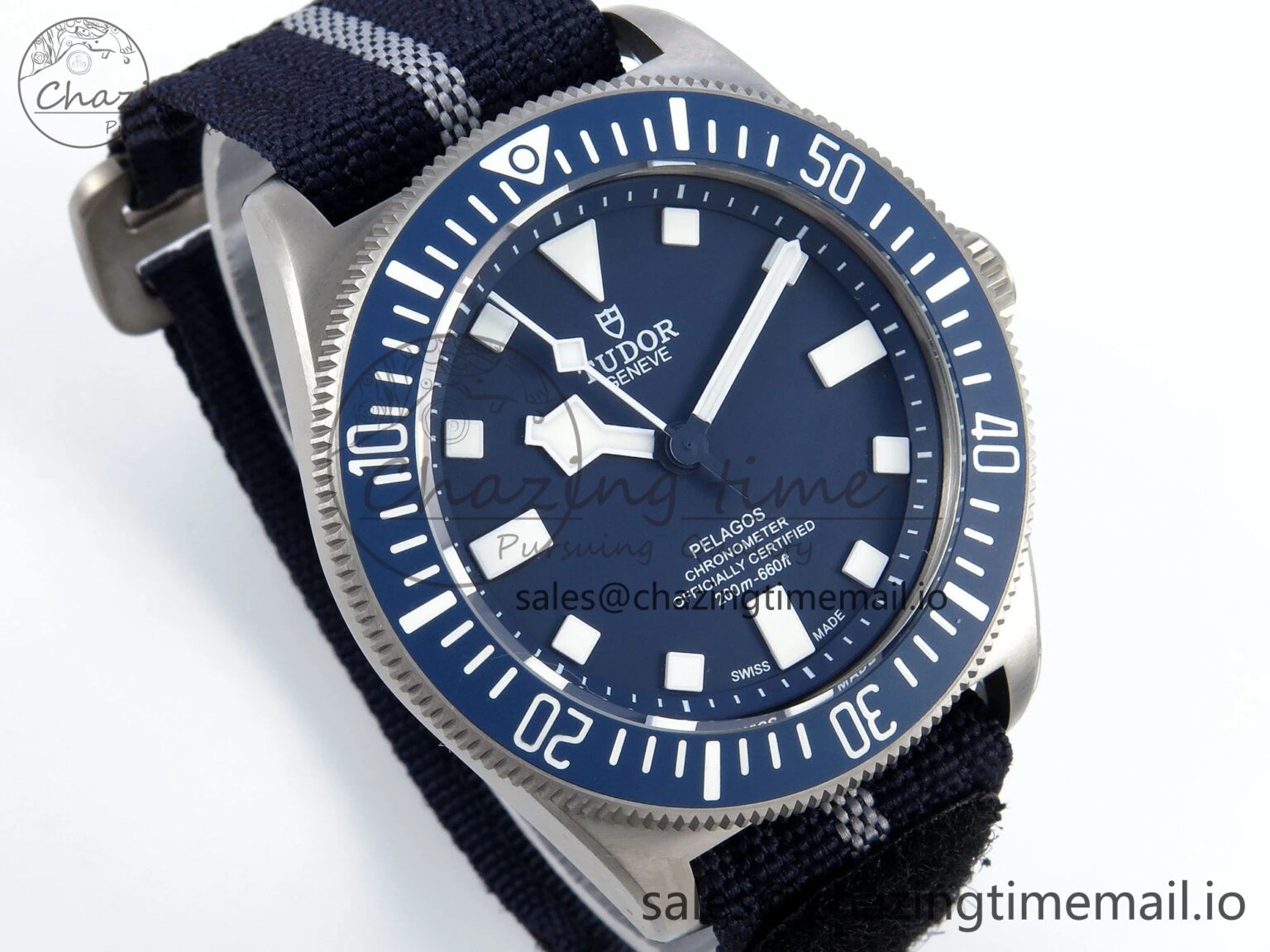 Pelagos FXD 25707B M+F 1:1 Best Edition Blue Dial on Blue Nylon Strap 8N OdorResistant 9731