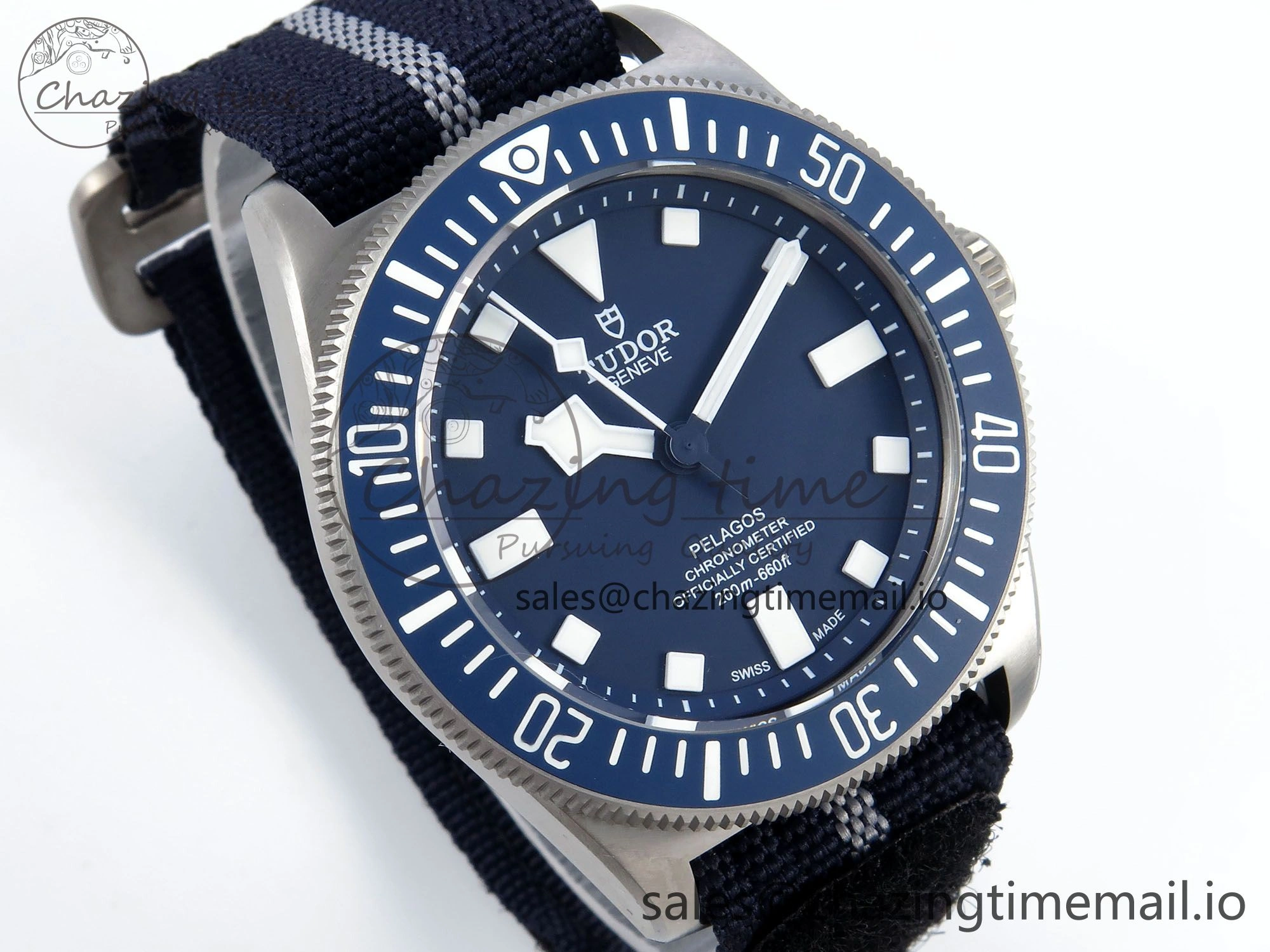 Pelagos FXD 25707B M+F 1:1 Best Edition Blue Dial on Blue Nylon Strap 8N OdorResistant 9731