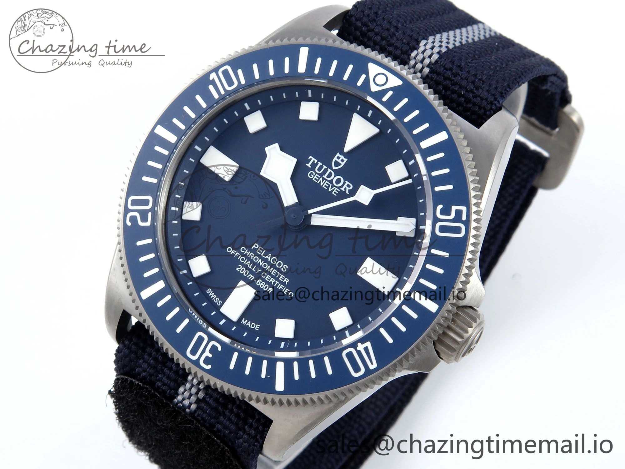 Pelagos FXD 25707B M+F 1:1 Best Edition Blue Dial on Blue Nylon Strap 8N OdorResistant 9731