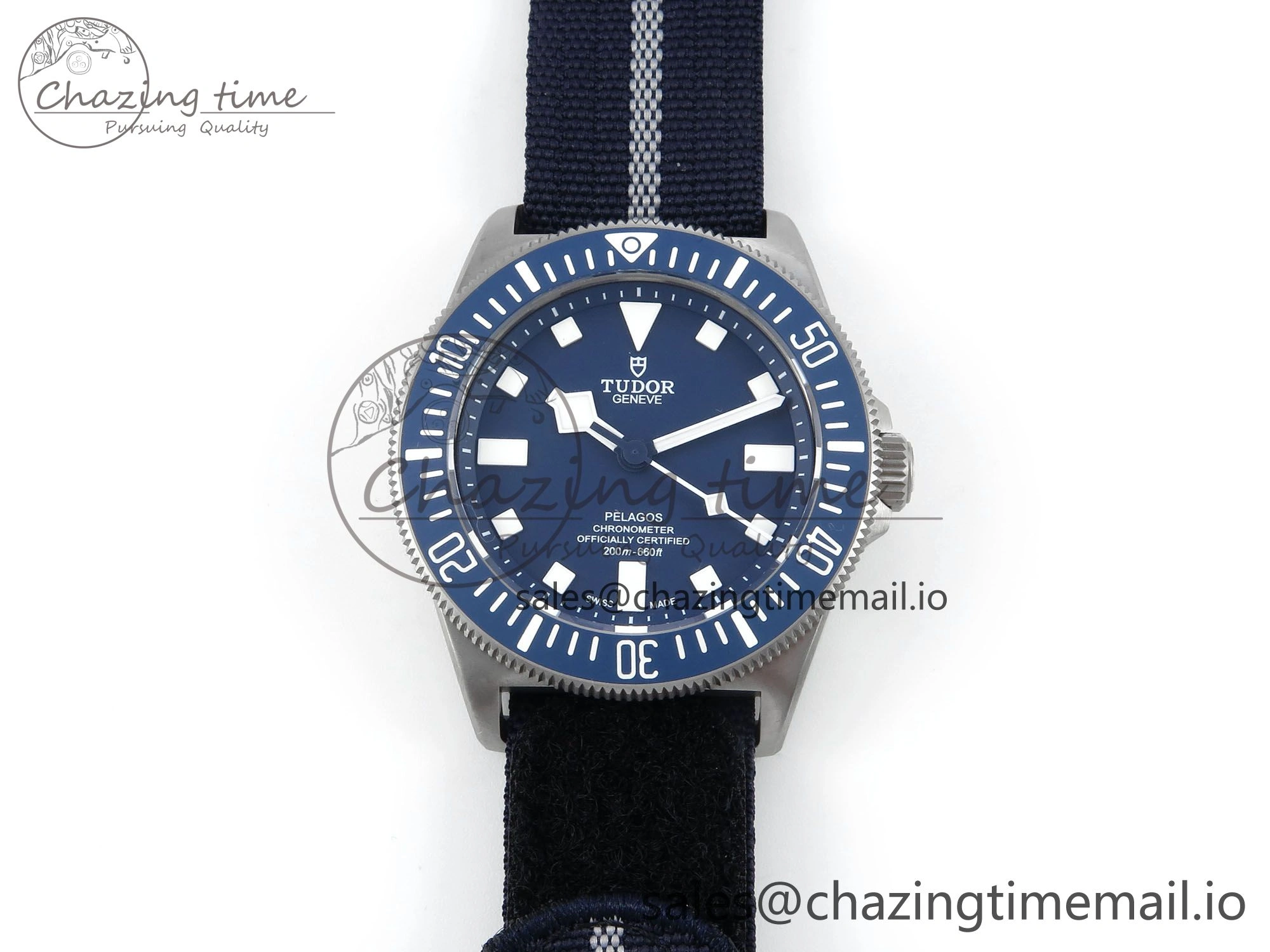 Pelagos FXD 25707B M+F 1:1 Best Edition Blue Dial on Blue Nylon Strap 8N OdorResistant 9731
