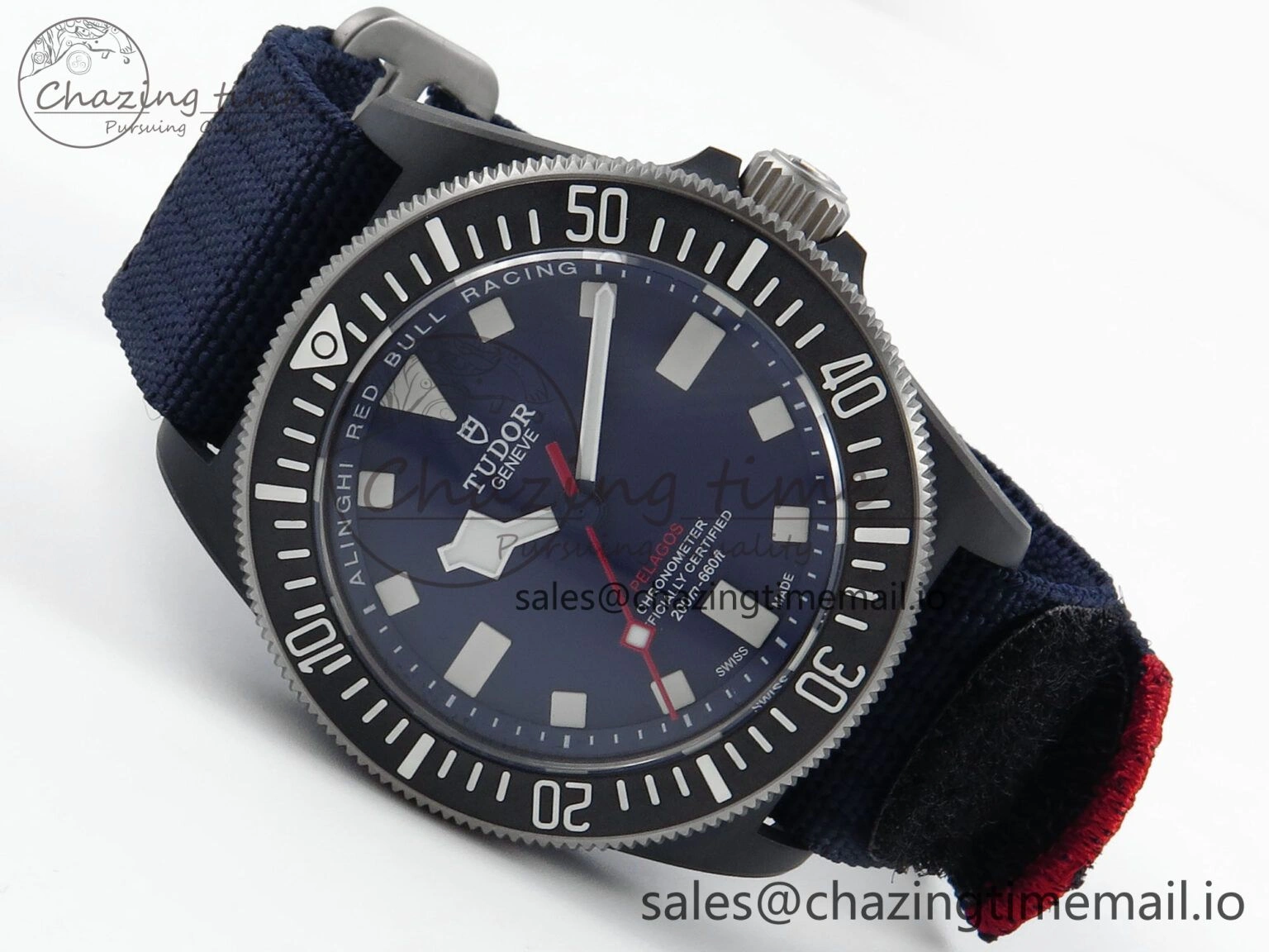 TimelessDesign Pelagos FXD 25707KN M+F 1:1 Best Edition Blue Dial on Blue Nylon Strap 8N 9726