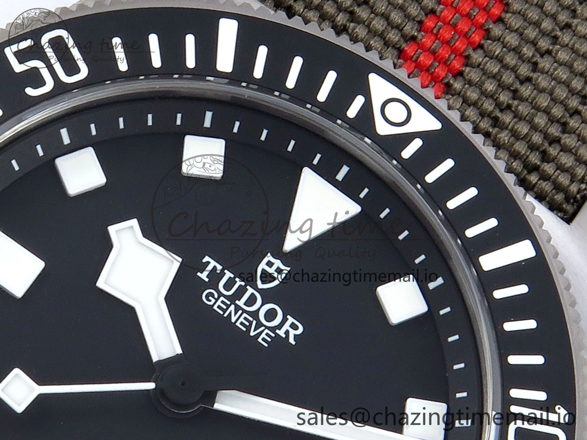 Stylish Pelagos FXD 25717N M+F 1:1 Best Edition Black Dial on Green Nylon Strap 8N 9733