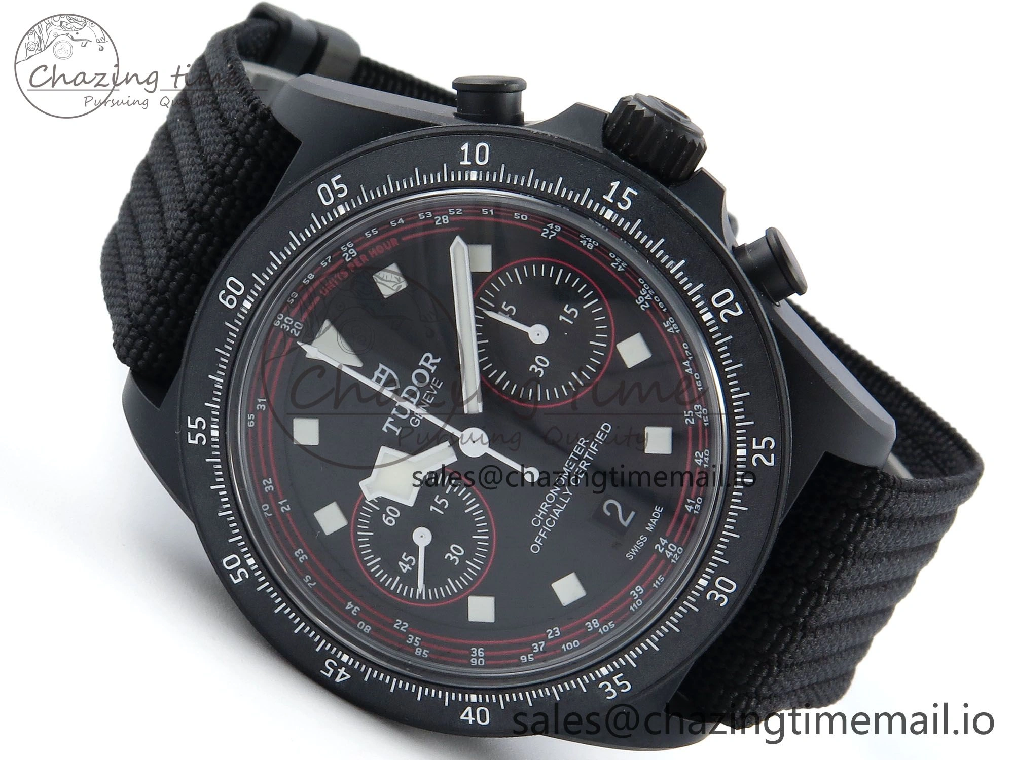 Pelagos FXD Chrono M25827KN M+F 1:1 Best Edition Black Dial on Black Nylon Strap A Compact 9732