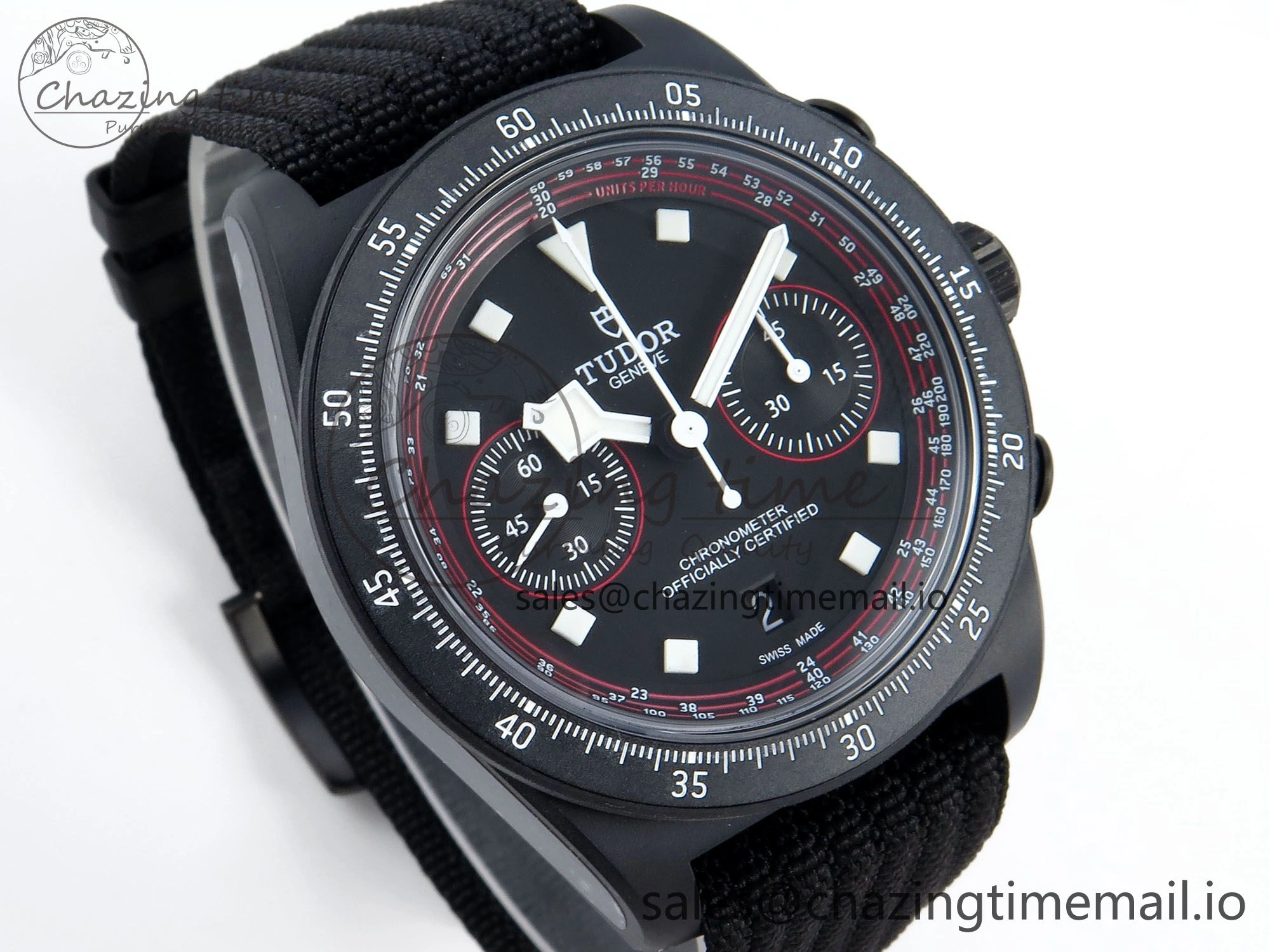 Pelagos FXD Chrono M25827KN M+F 1:1 Best Edition Black Dial on Black Nylon Strap A Compact 9732