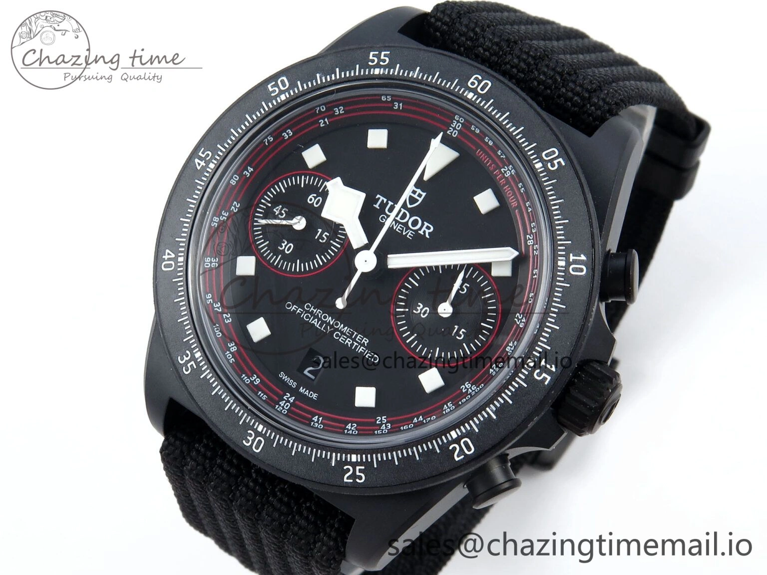 Pelagos FXD Chrono M25827KN M+F 1:1 Best Edition Black Dial on Black Nylon Strap A Compact 9732