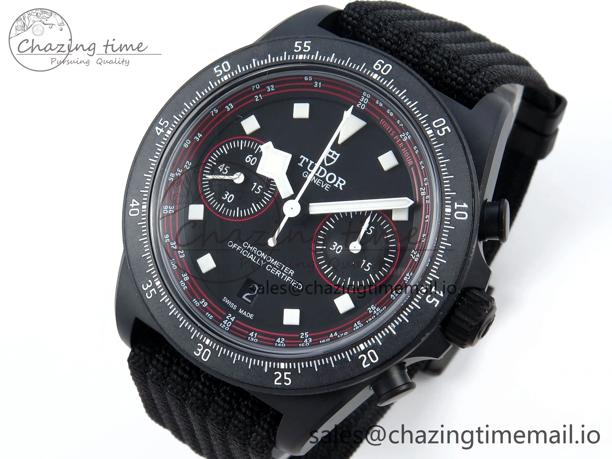 Pelagos FXD Chrono M25827KN M+F 1:1 Best Edition Black Dial on Black Nylon Strap A Compact 9732