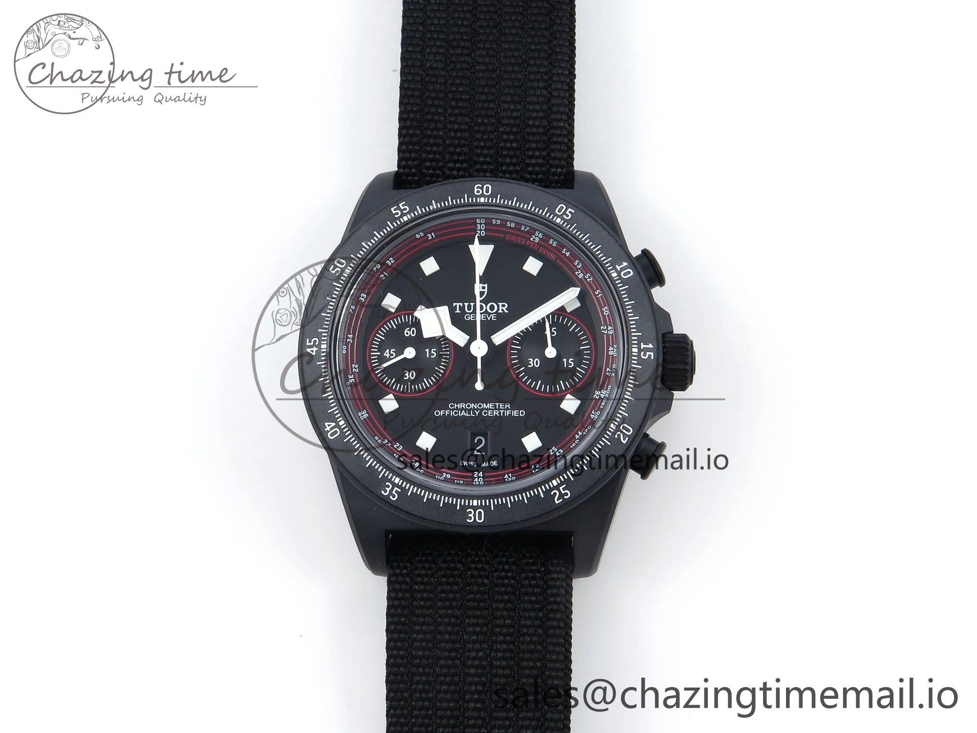 Pelagos FXD Chrono M25827KN M+F 1:1 Best Edition Black Dial on Black Nylon Strap A Compact 9732
