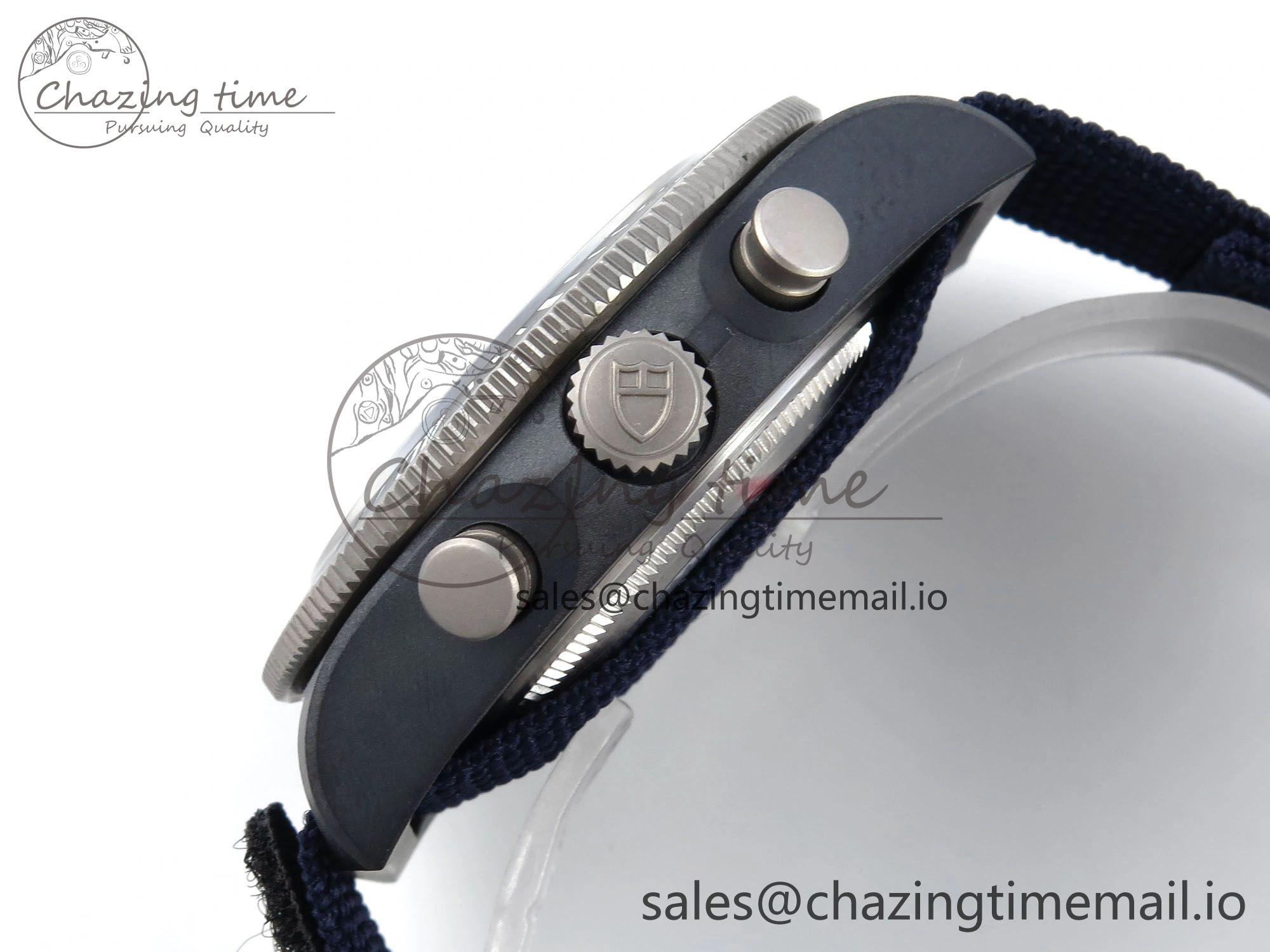 Breathable Pelagos FXD Chrono M+F 1:1 Best Edition Red Blue Dial on Blue Nylon Strap A 9730