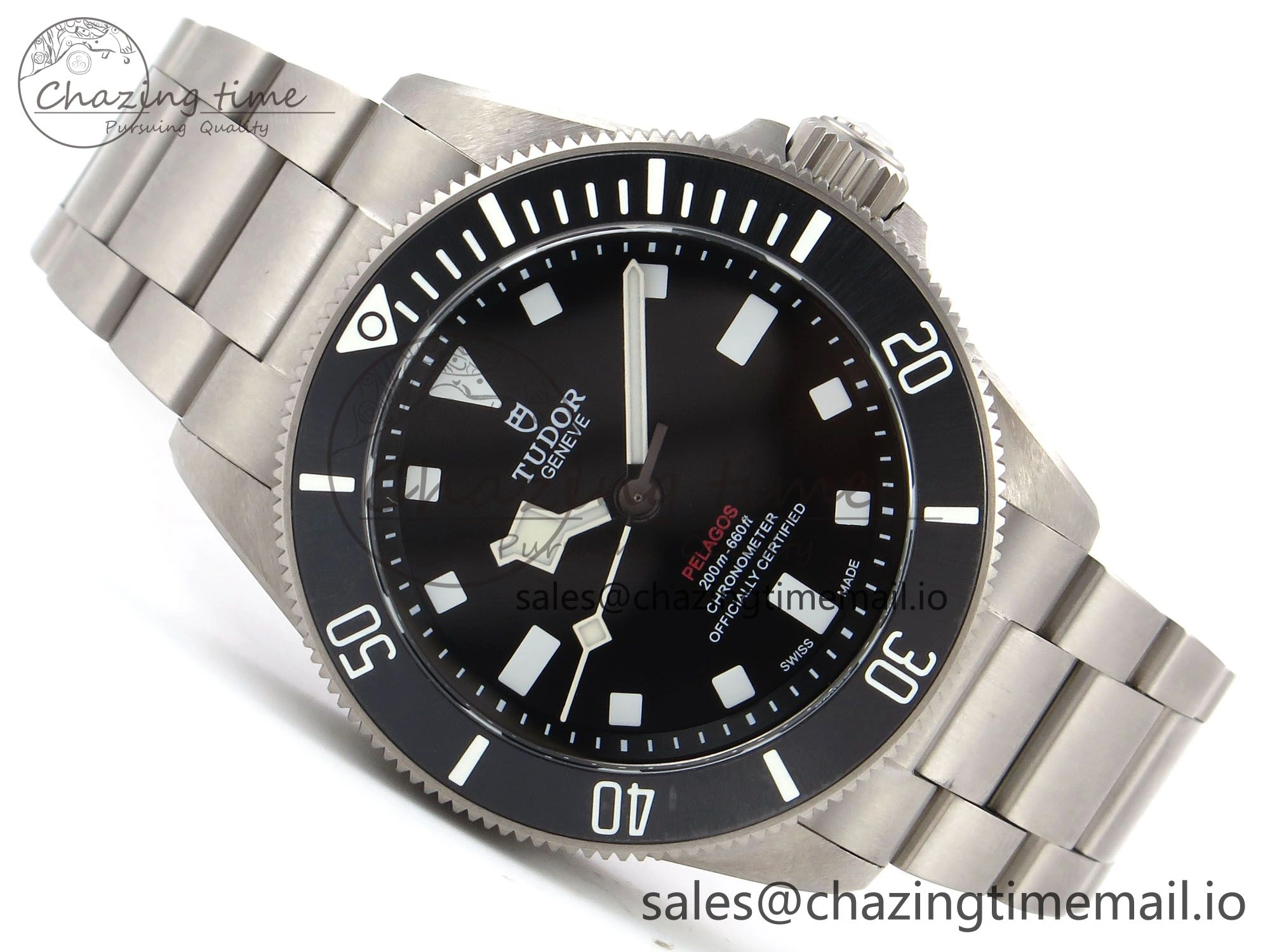 Fashionable Pelagos M25407N-0001 39mm Black Ceramic Ti ZF 1:1 Best Edition Black Dial on Titanium Bracelet A 9734