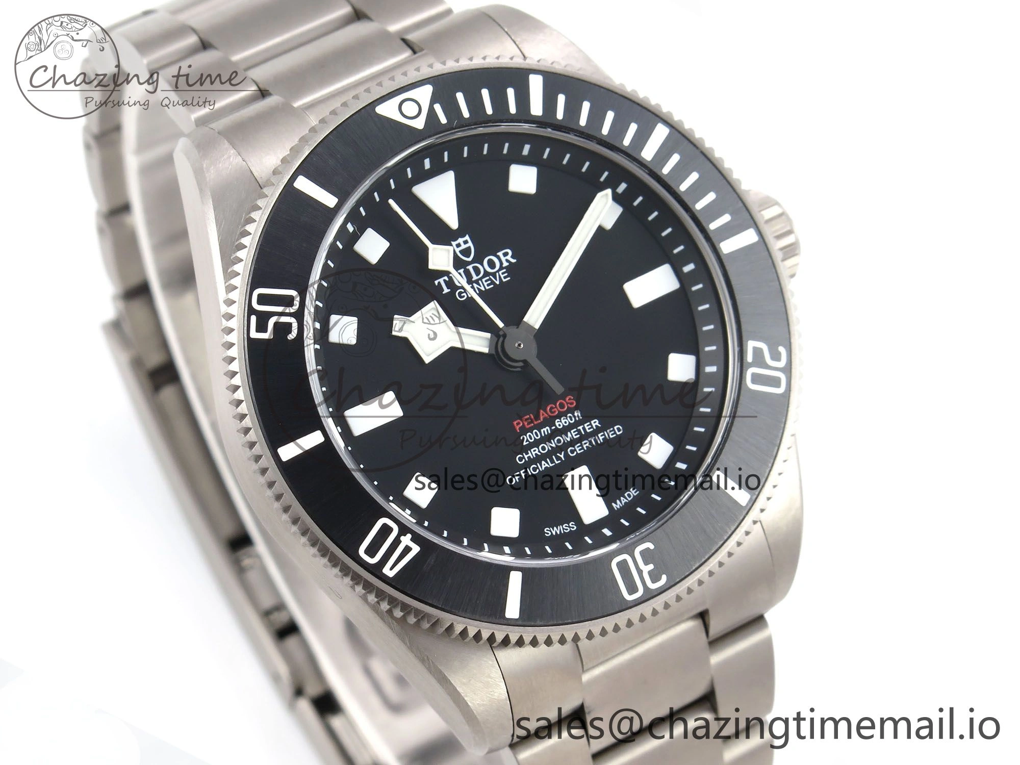 Fashionable Pelagos M25407N-0001 39mm Black Ceramic Ti ZF 1:1 Best Edition Black Dial on Titanium Bracelet A 9734