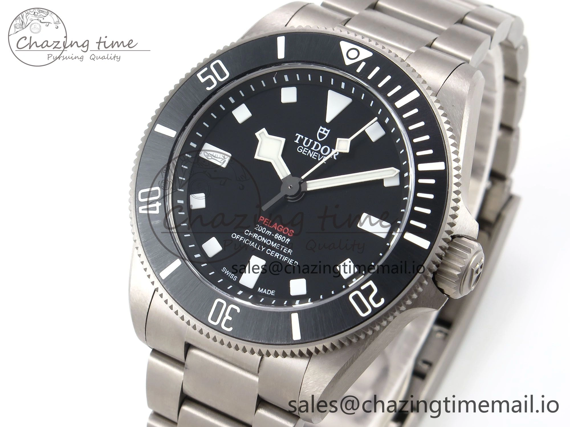 Fashionable Pelagos M25407N-0001 39mm Black Ceramic Ti ZF 1:1 Best Edition Black Dial on Titanium Bracelet A 9734