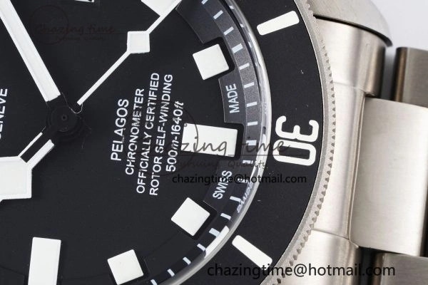 Pelagos Titanium Black Ceramic XF 1:1 Best Edition Black Dial on Titanium Bracelet A FastDry 9739