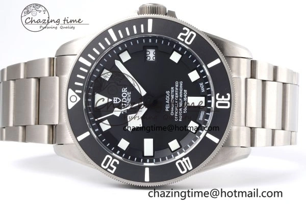 Pelagos Titanium Black Ceramic XF 1:1 Best Edition Black Dial on Titanium Bracelet A FastDry 9739