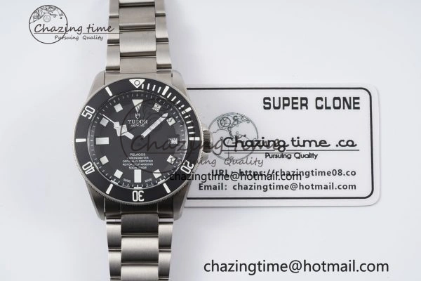 Pelagos Titanium Black Ceramic XF 1:1 Best Edition Black Dial on Titanium Bracelet A FastDry 9739