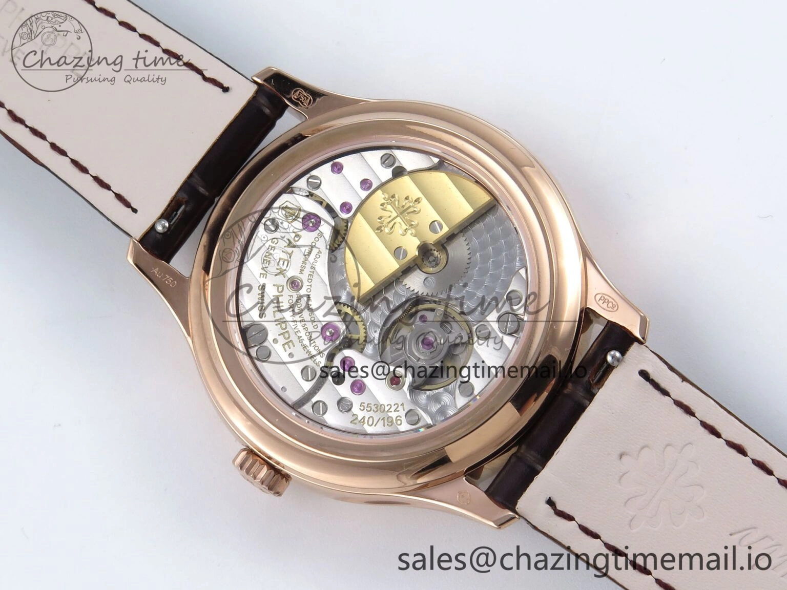 WeatherProof Perpetual Calendar 5140 RG 3KF Best Edition Brown Dial on Brown Leather Strap A 8667